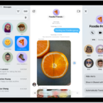 A group conversation in Messages on iPad. On the left, a pinned conversation is selected in a list of conversations. On the right, there is a conversation transcript that includes shared files.