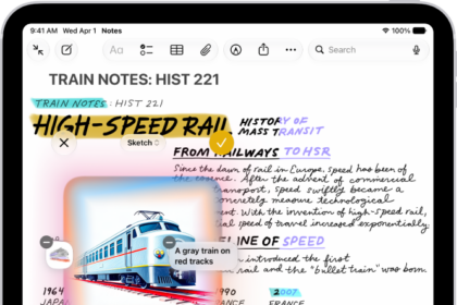 The Image Wand window showing a created image of a train.