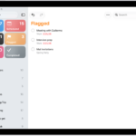 A Reminders screen showing a Smart List that contains all flagged items.