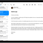 The Mail Inbox, with the list of messages on the left, and an open message on the right. The Undo Send button (for pulling back a recently sent message) is at the bottom of the message list.
