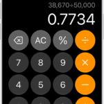 The basic calculator on iPhone.