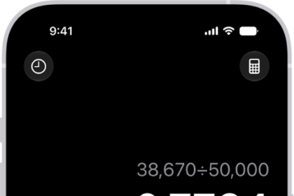 The basic calculator on iPhone.