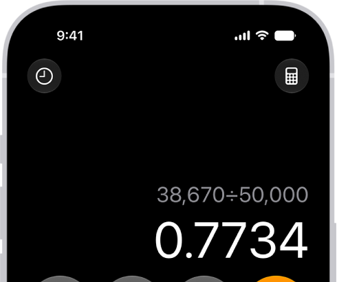 The basic calculator on iPhone.