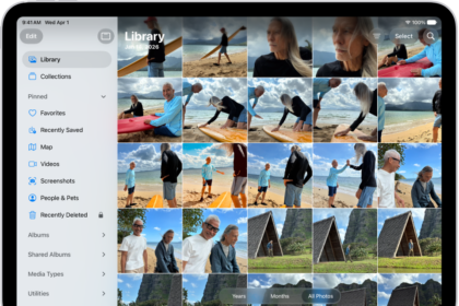 The Photos app is open and the Library tab is selected in the sidebar.