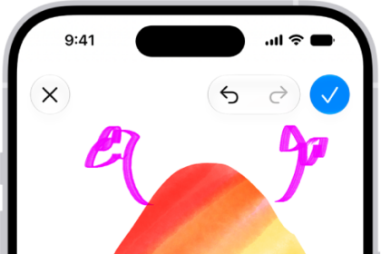 The canvas for drawing in Messages.