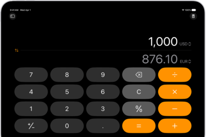 The basic calculator with a currency conversion.