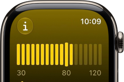 The Noise app showing a sound level of 89 decibels with the word "Loud" above.