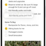 A document is open in the Notes app. The onscreen keyboard is in the bottom half of the screen. Selected text is lifted within the document to be moved to a new location.