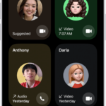 The screen for making a FaceTime call. The New Call button is at the bottom of the screen.