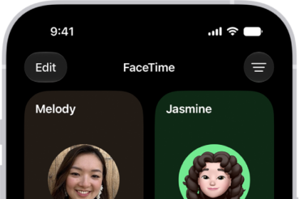 The screen for making a FaceTime call. The New Call button is at the bottom of the screen.