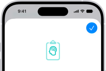 A screen in the Health app showing results of a mental health questionnaire.
