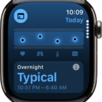 A screen in the Vitals app showing overnight health metrics.
