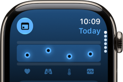 A screen in the Vitals app showing overnight health metrics.