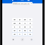 A Quartiles puzzle in the News app.