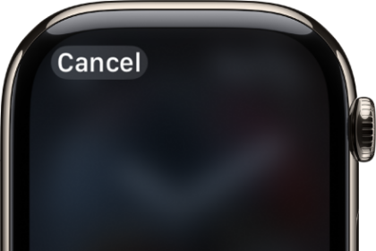 The Apple Watch screen showing the Power Off slider. Drag the slider to turn off Apple Watch.