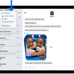 A conversation list in Messages. All messages are shown, because no filter is selected in the Filter menu.