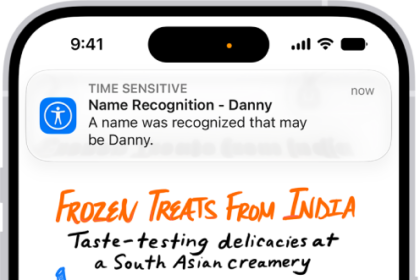 A notification is shown on iPhone that Name Recognition recognized a sound that may be a name.