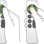 Illustration showing pressing and swiping on the clickpad
