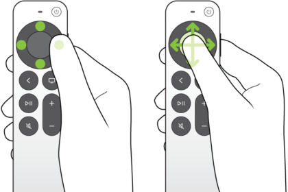 Illustration showing pressing and swiping on the clickpad