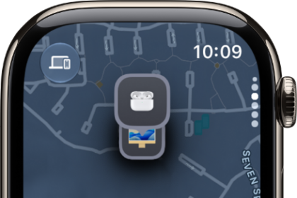 A Find My screen showing the location of AirPods Pro on a map.
