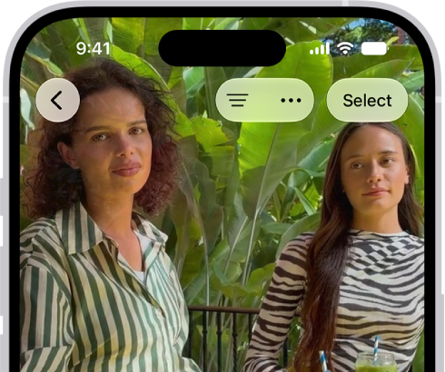 The Photos app showing a collection of photos taken on a particular day.
