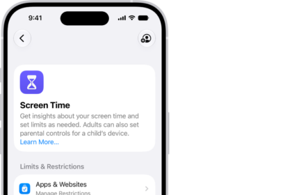 An image of Screen Time in Settings with options to set up Screen Time Schedules, Time Allowances, and more.