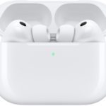 AirPods Pro 3 in their charging case.