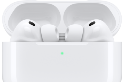 AirPods Pro 3 in their charging case.