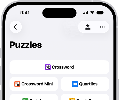 The Puzzles feed in the News app.