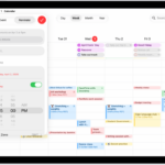 A calendar in Week view showing the create reminder window.