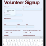 A screen showing a PDF form with fillable fields highlighted. At the bottom of the screen are the Add Annotation, Markup, AutoFill, Crop, Info, Share, and Search buttons. The AutoFill button is selected.