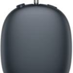 A USB-C charging cable connecting to the bottom of the right earphone of AirPods Max 2.