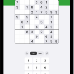 A Sudoku puzzle in the News app.