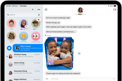 A Messages conversation list with an unread message and another being marked as unread.