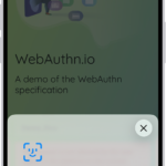 The bottom half of the iPhone screen showing the option to use a passkey to sign in to a website.