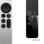 Image of Siri/Apple TV Remote (2nd generation) and Siri/Apple TV Remote (1st generation) showing charging ports