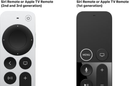 Image of Siri/Apple TV Remote (2nd generation) and Siri/Apple TV Remote (1st generation) showing charging ports