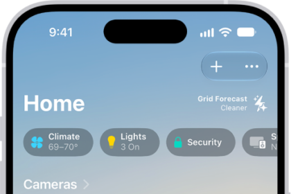 The My Home screen in the Home app.