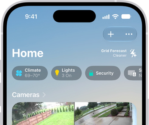 The My Home screen in the Home app.