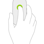 An illustration symbolizing a click on a mouse.