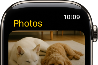 The Photos app on Apple Watch showing an album called Favorites.