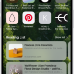 The start page in Safari, which shows favorite websites, the Privacy Report, and websites saved to the Reading List.