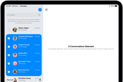 Recovering several recently deleted messages.