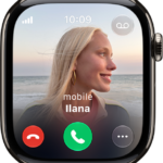 The Phone app showing an incoming call. The End Call button is at the bottom left. The Answer button is at the bottom center.