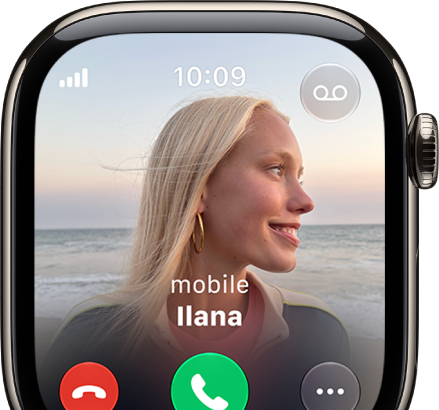 The Phone app showing an incoming call. The End Call button is at the bottom left. The Answer button is at the bottom center.