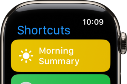 The Shortcuts app on showing three shortcuts: Break Timer, Compass, and Record Backtrack.