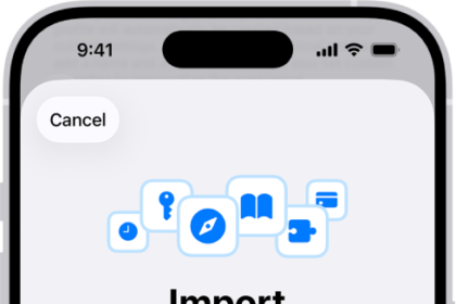 The Import Browsing Data screen, prompting you to choose a file to import.