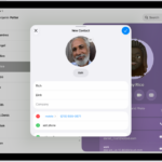 The New Contact window in the Contacts app.