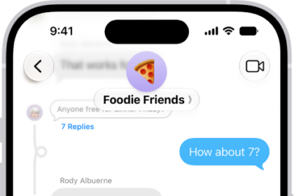 A group conversation in Messages.