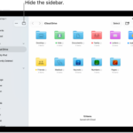 The Files app showing the files and folders in your iCloud Drive. At the top of the screen are buttons for selecting items, creating a new folder, changing the view (List, Icons, Columns), and Search.
